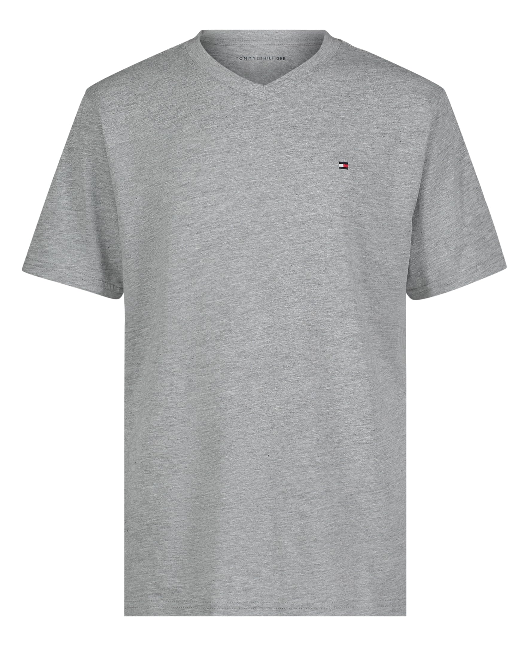 Tommy Hilfiger Boys' Short Sleeve Solid V-Neck T-Shirt, Soft, Comfortable, Relaxed Fit